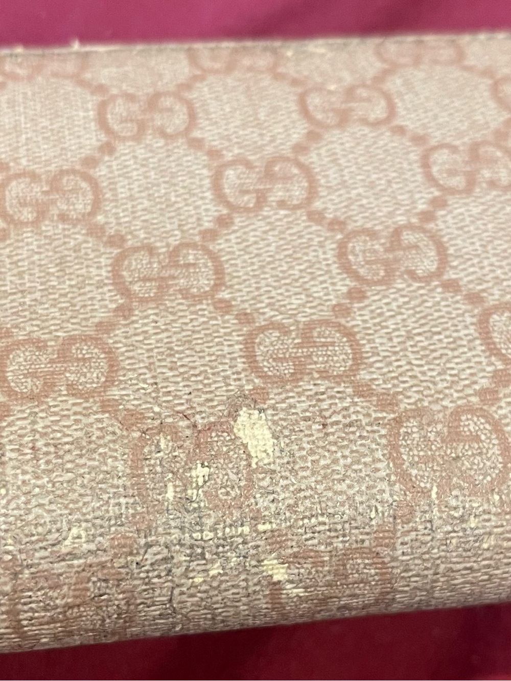 Gucci Beige GG Zip-Around Wallet with Gold Charm - Picture 6 of 15